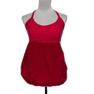 EUC - Athleta Two Tone Yoga Top in Red Raspberry - Medium